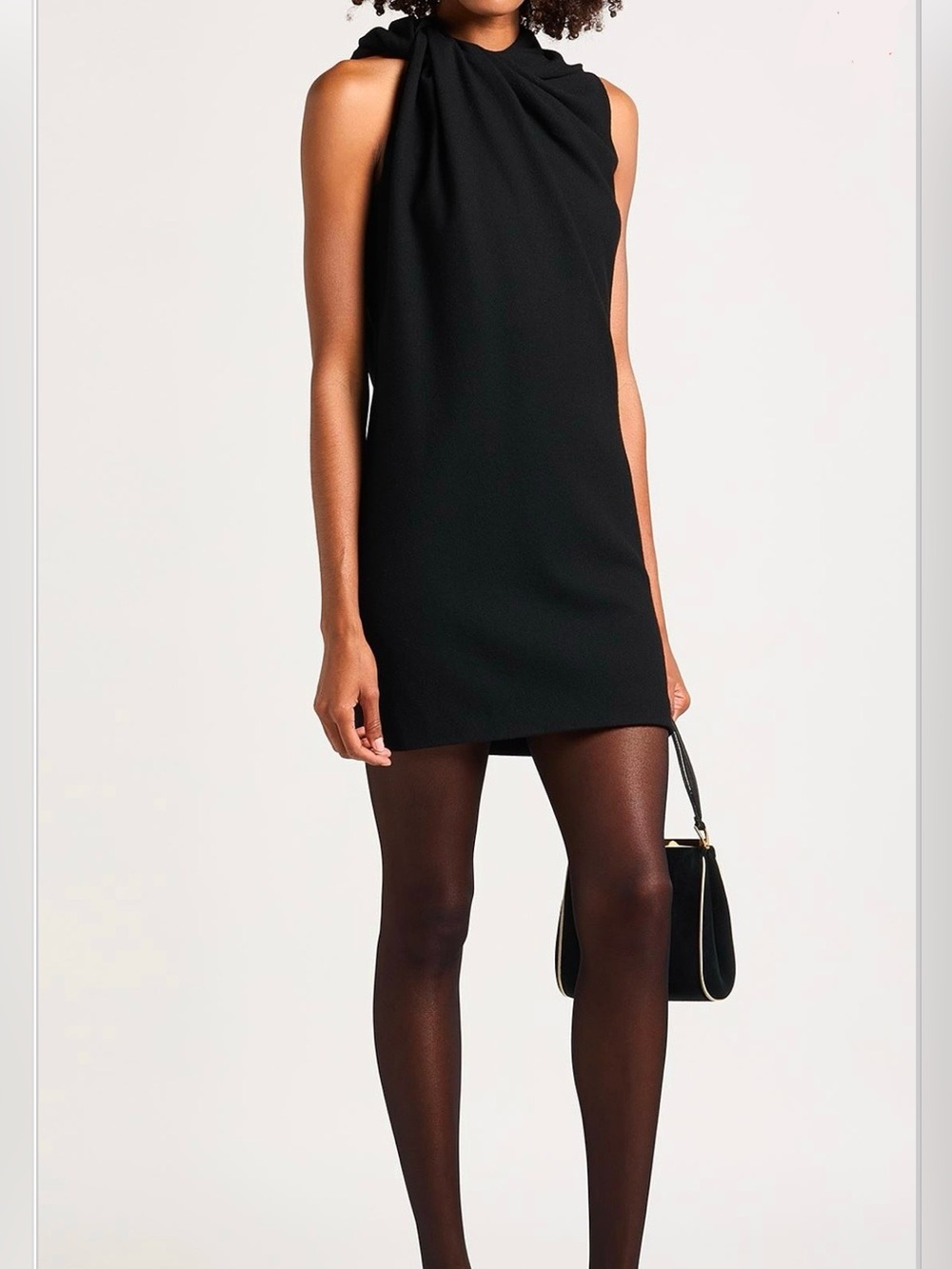 McQeen Black Light Wool Mini Dress